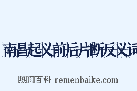 南昌起义前后片断反义词是什么意思的图片